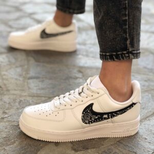 Nike Air Force One Custom Doppio Swoosh Bandana Nera