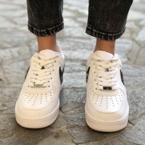 Nike Air Force One Custom Doppio Swoosh Bandana Nera