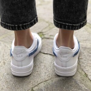 Nike Air Force One Custom Swoosh Jeans Denim