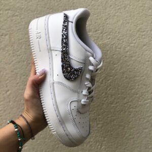 Nike Air Force One Custom Glitter Antracite