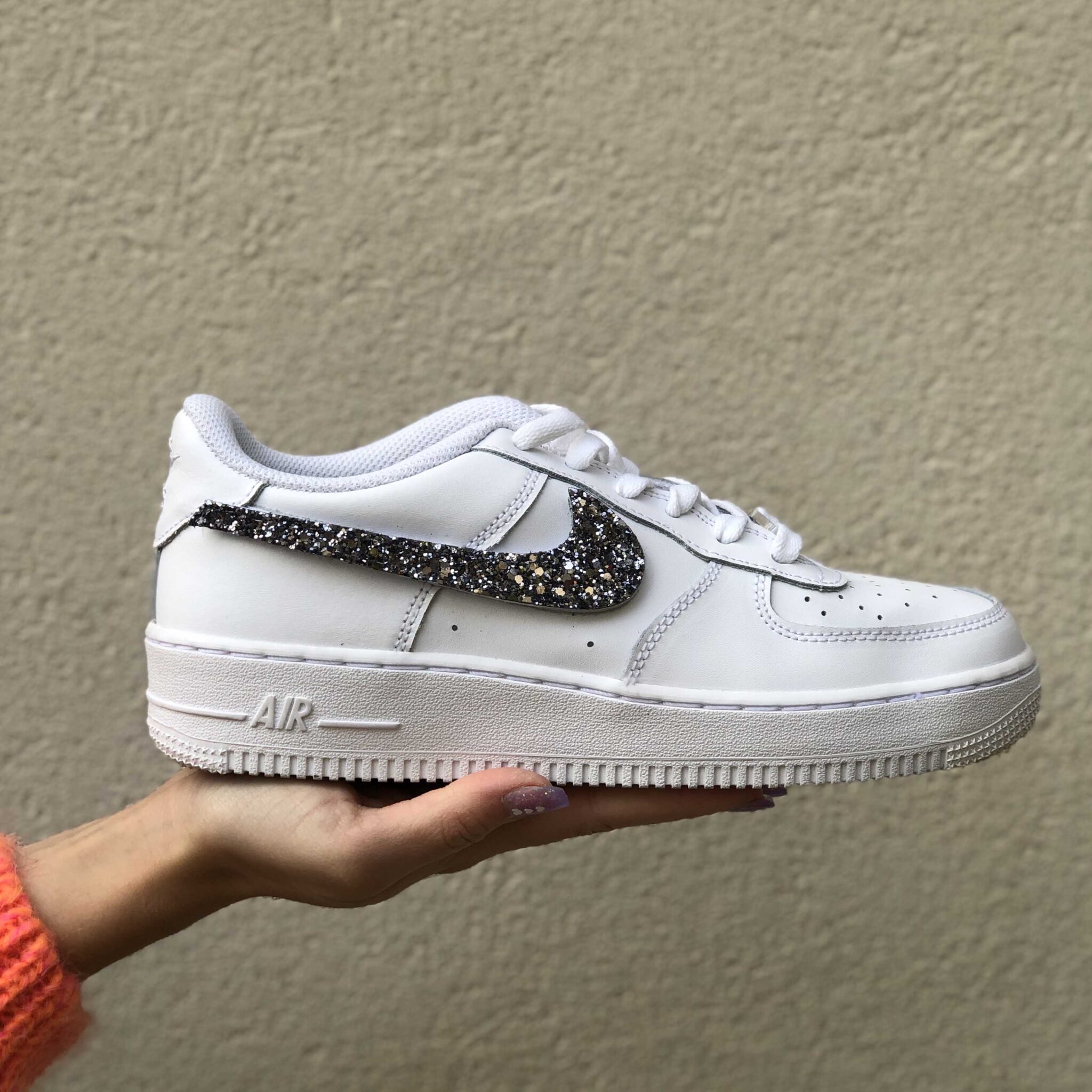 black glitter air force 1