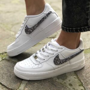 Nike Air Force One Custom Glitter Antracite