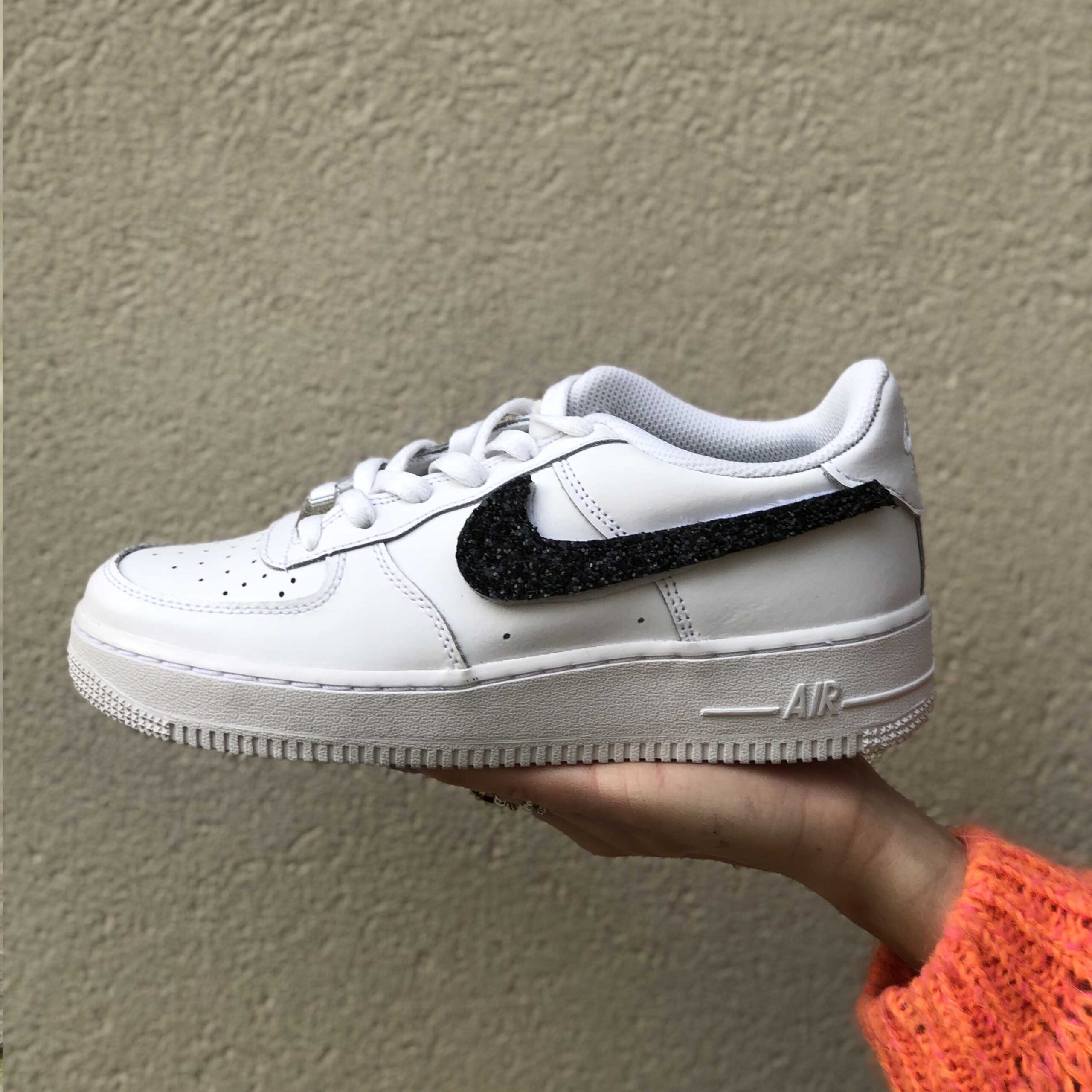 Nike Air Force One Custom Glitter Nero