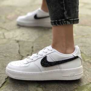 Nike Air Force One Custom Glitter Nero