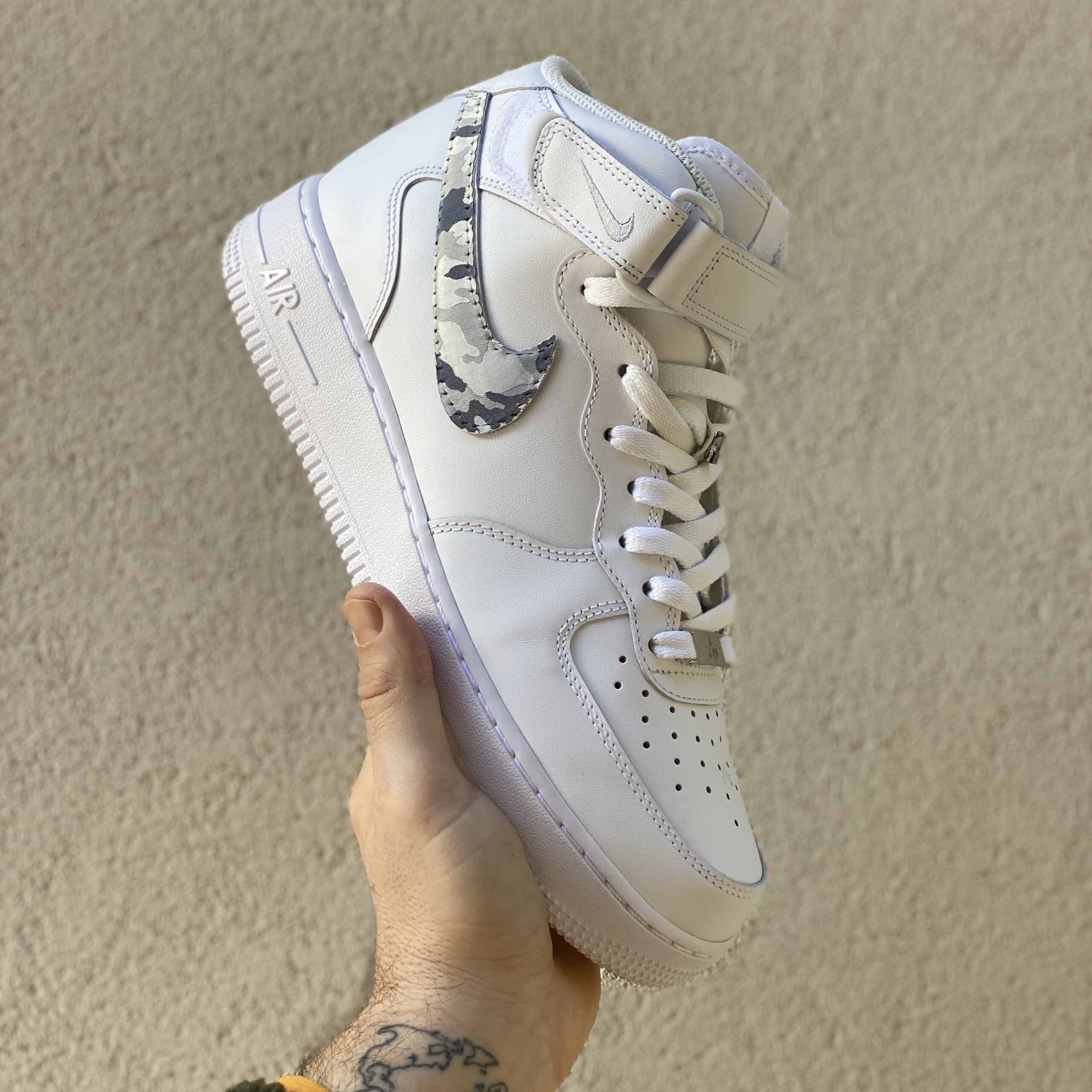 Nike Air Force One Custom Mid Swoosh Camou LLab scarpe custoC