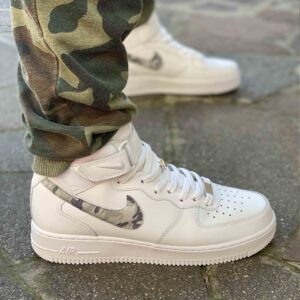 Nike Air Force One Custom Mid Swoosh Light Camouflage