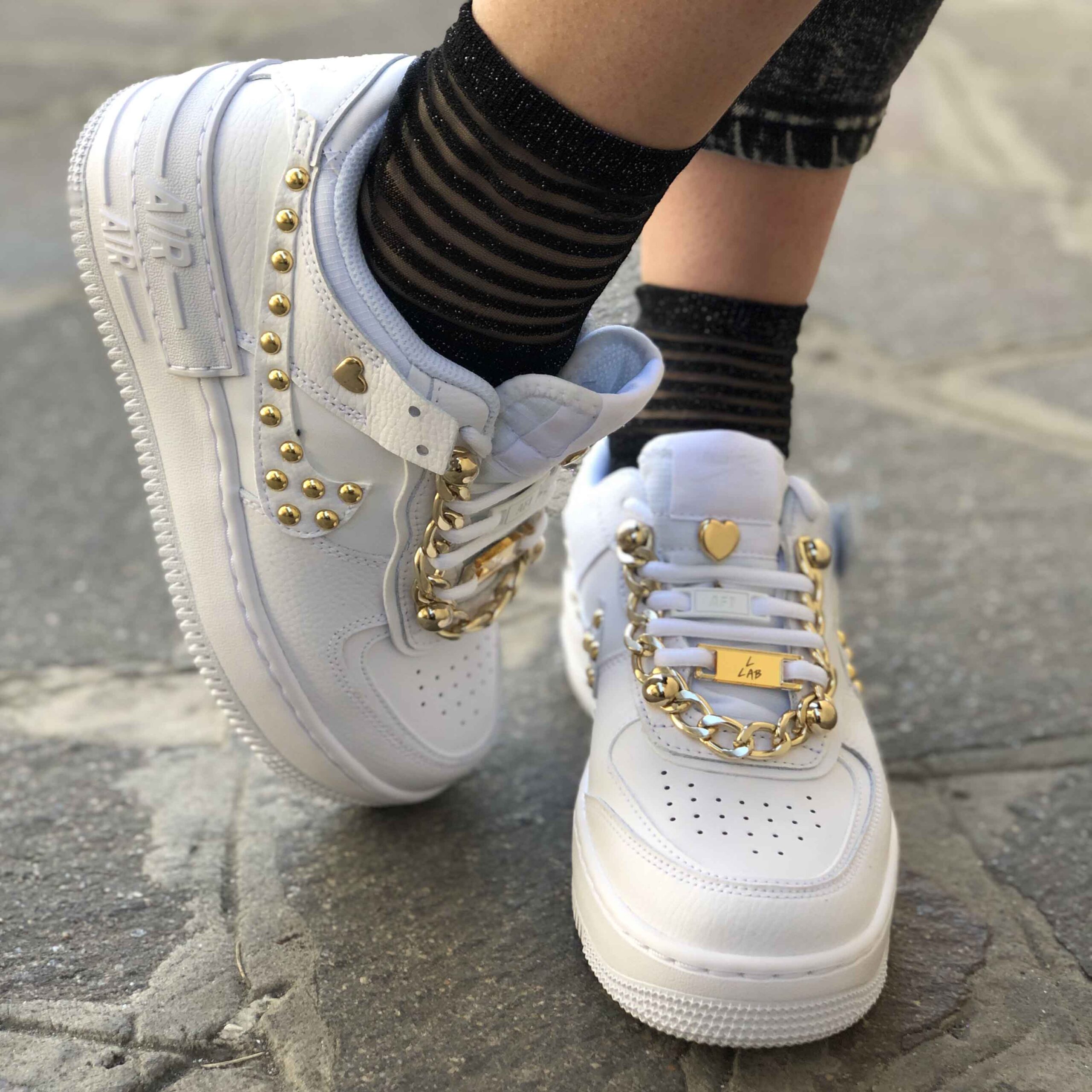 air force con catena oro