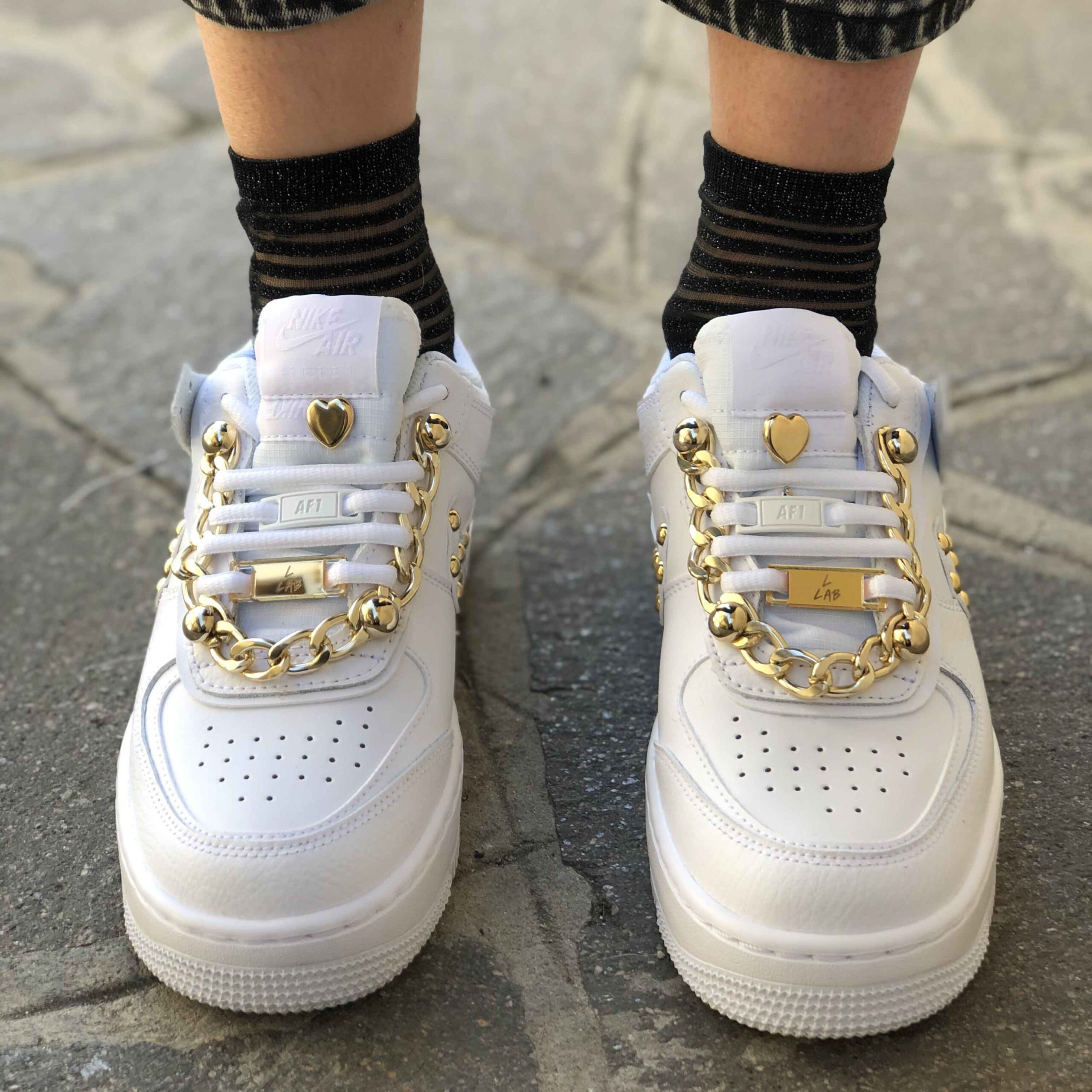 air force con catena oro