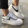 Nike Air Force 1 Shadow Custom Doppio Swoosh Nero Cucito A Mano