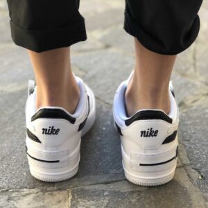Nike Air Force 1 Shadow Custom Doppio Swoosh Nero Cucito A Mano