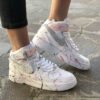 Nike Air Force One Custom MID Argento Swoosh Intercambiabili