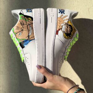 Nike Air Force 1 Disegnate Custom Cappello di Paglia e Spadaccino