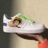 Nike Air Force 1 Disegnate Custom Cappello di Paglia e Spadaccino