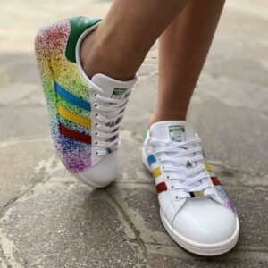 Adidas Stan Smith Personalizzate Dipinte a Mano Splash Vol. 3