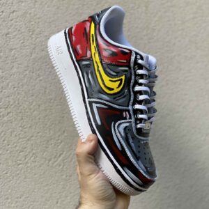 Nike Air Force One Custom Cartoon Dipinte A Mano Multicolor Dark