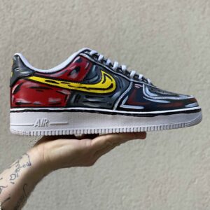 Nike Air Force One Custom Cartoon Dipinte A Mano Multicolor Dark
