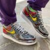 Nike Air Force One Custom Cartoon Dipinte A Mano Multicolor Dark