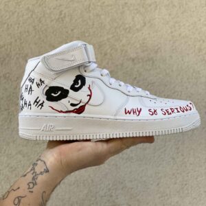 Nike Air Force One Custom Mid Custom Dipinte A Mano Why So Serious
