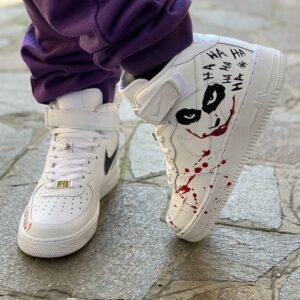 Nike Air Force One Custom Mid Custom Dipinte A Mano Why So Serious