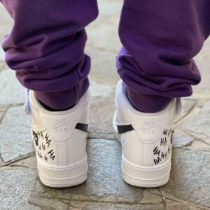 Nike Air Force One Custom Mid Custom Dipinte A Mano Why So Serious