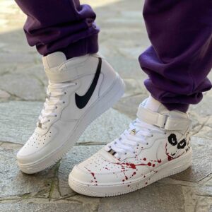 Nike Air Force One Custom Mid Custom Dipinte A Mano Why So Serious