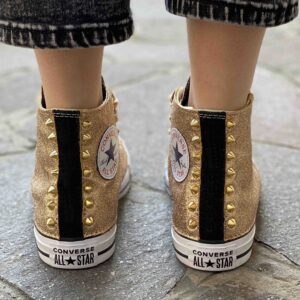Converse All Star Personalizzate Glitter Oro Vol.2