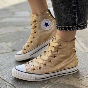 Converse All Star Personalizzate Glitter Oro Vol.2