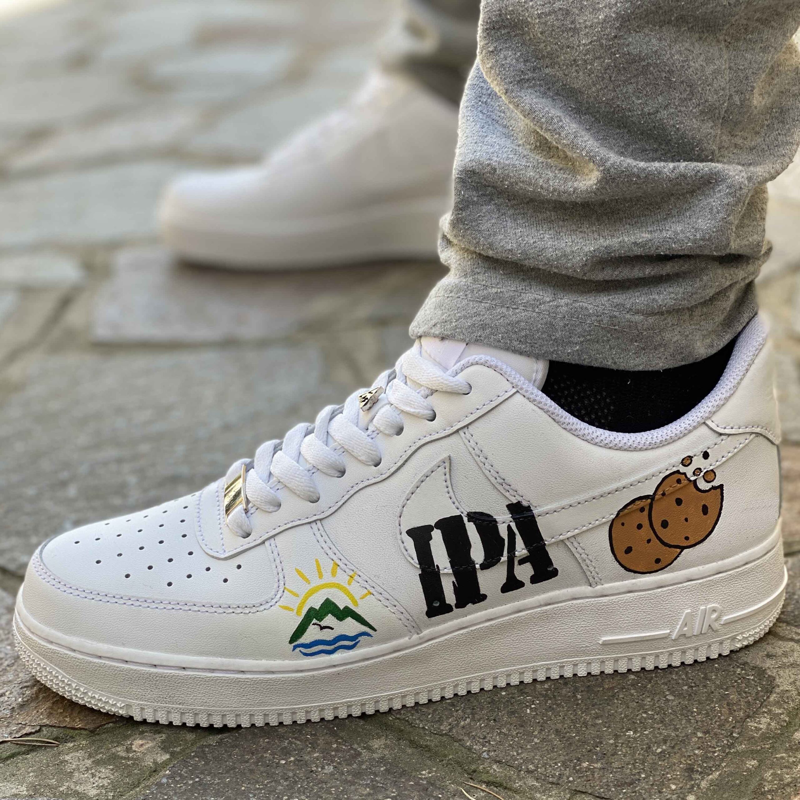 Nike Air Force One Custom Dipinte A Mano Disegni LLab Scarpe Custom