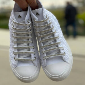 Converse All Star Personalizzate Macrame e Lacci Strass