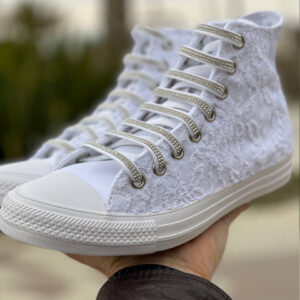 Converse All Star Personalizzate Macrame e Lacci Strass