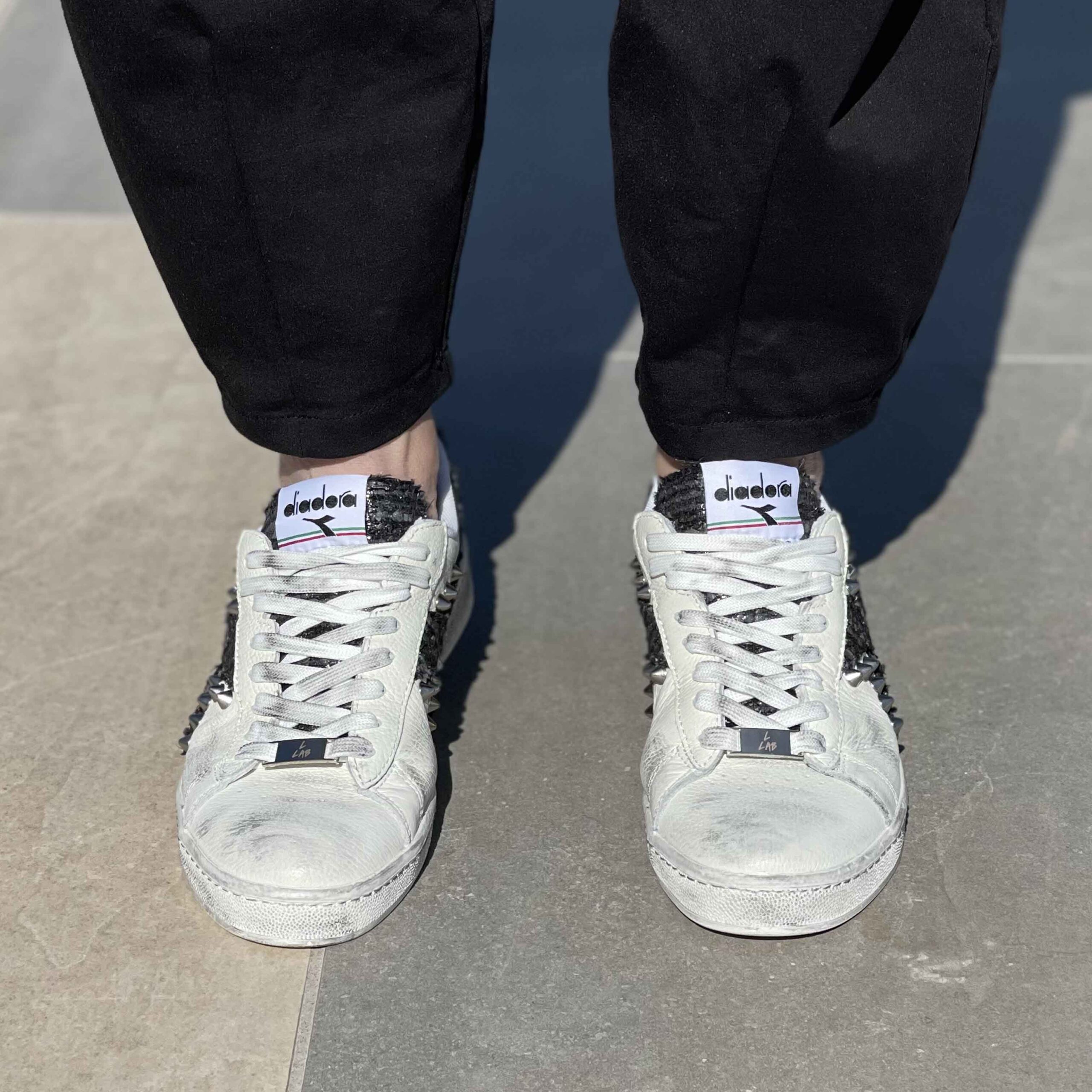 Diadora Personalizzate Game Leather Logo Glitter Pepe Sale Con Borchie Vol. 2