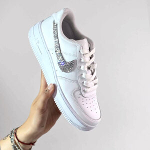 Nike Air Force 1 Custom Swoosh Swarovski Applicati a Mano