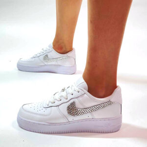 Nike Air Force 1 Custom Swoosh Swarovski Applicati a Mano