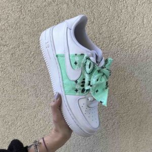 Nike Air Force One Custom Bandana Acqua Marina Con Fiocco