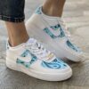Nike Air Force One Custom Bandana Azzurra