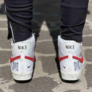 Nike Blazer Customized Dipinte a Mano Swoosh Rosso e Tags - Vol. 2