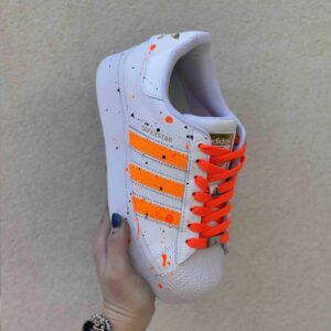 Adidas Superstar Bold Personalizzate Arancio Fluo