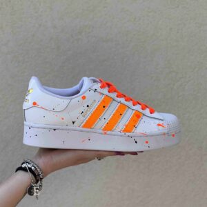 Adidas Superstar Bold Personalizzate Arancio Fluo