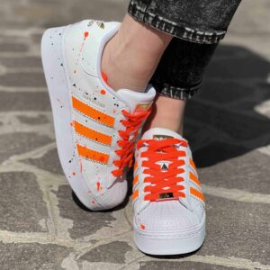 Adidas Superstar Bold Personalizzate Arancio Fluo