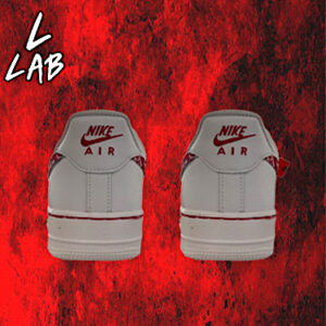 Nike Air Force One Custom Bandana e Tag Rosso