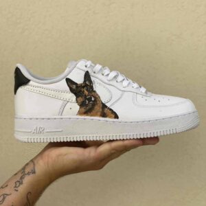 Nike Air Force One Custom Dipinte A Mano Pastore Tedesco