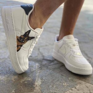 Nike Air Force One Custom Dipinte A Mano Pastore Tedesco