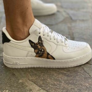 Nike Air Force One Custom Dipinte A Mano Pastore Tedesco