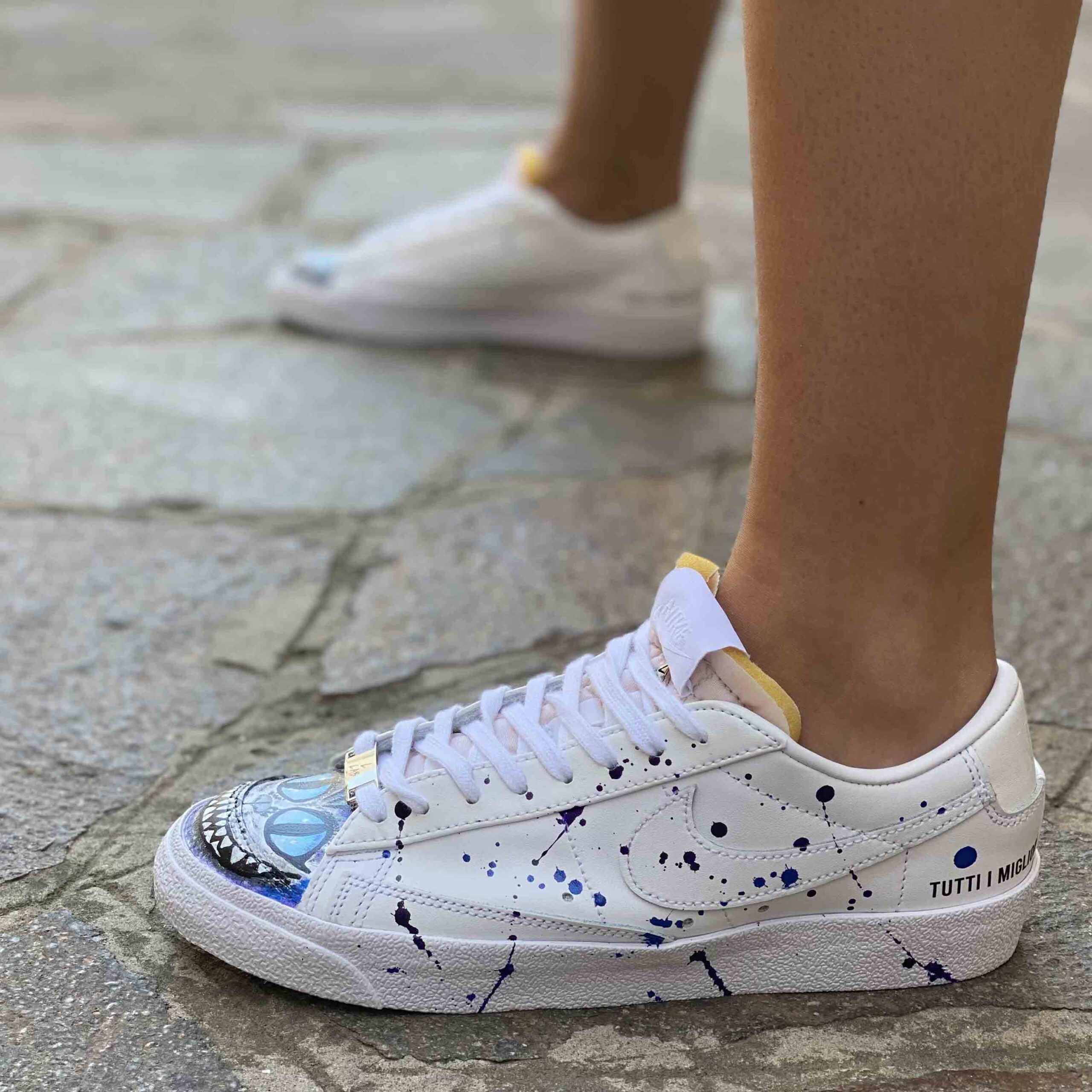 Nike Blazer Low Customized Dipinte a Mano Mad Cat
