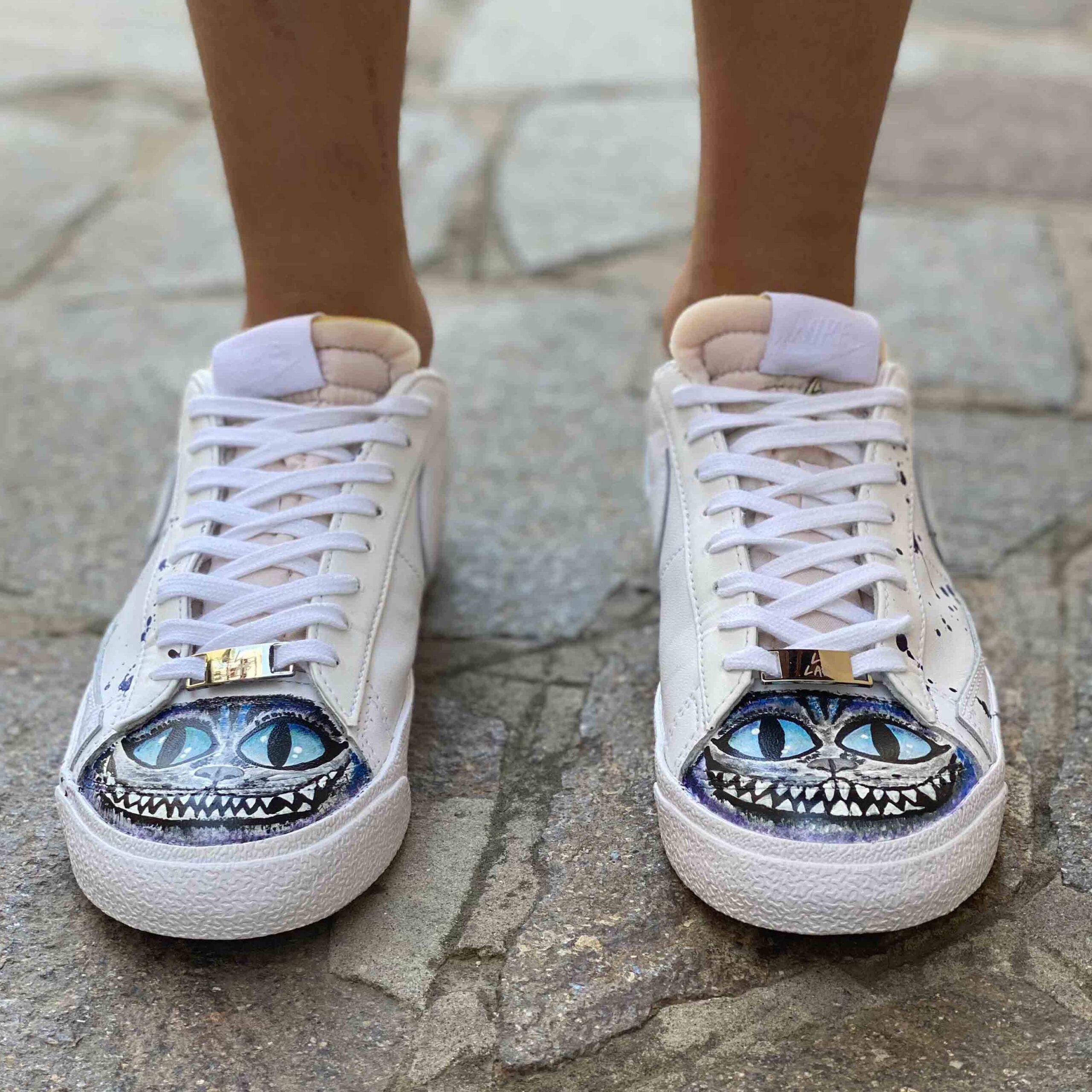 Nike Blazer Low Customized Dipinte a Mano Mad Cat