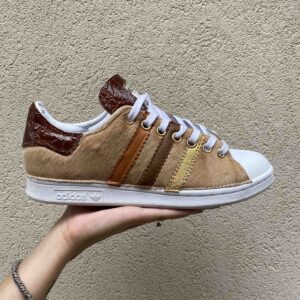 Adidas Stan Smith Personalizzate Cavallino, Inserti in Cocco Stampato