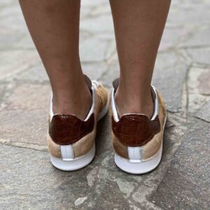 Adidas Stan Smith Personalizzate Cavallino, Inserti in Cocco Stampato