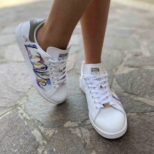 Adidas Stan Smith Personalizzate Dipinte A Mano Love
