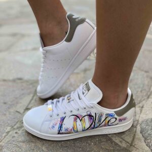 Adidas Stan Smith Dipinte a Mano LLab Scarpe Personalizzate