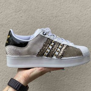 Adidas Superstar Bold Personalizzate Off-White Oro
